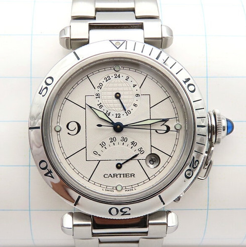 Cartier pasha 38mm gmt - pasha,